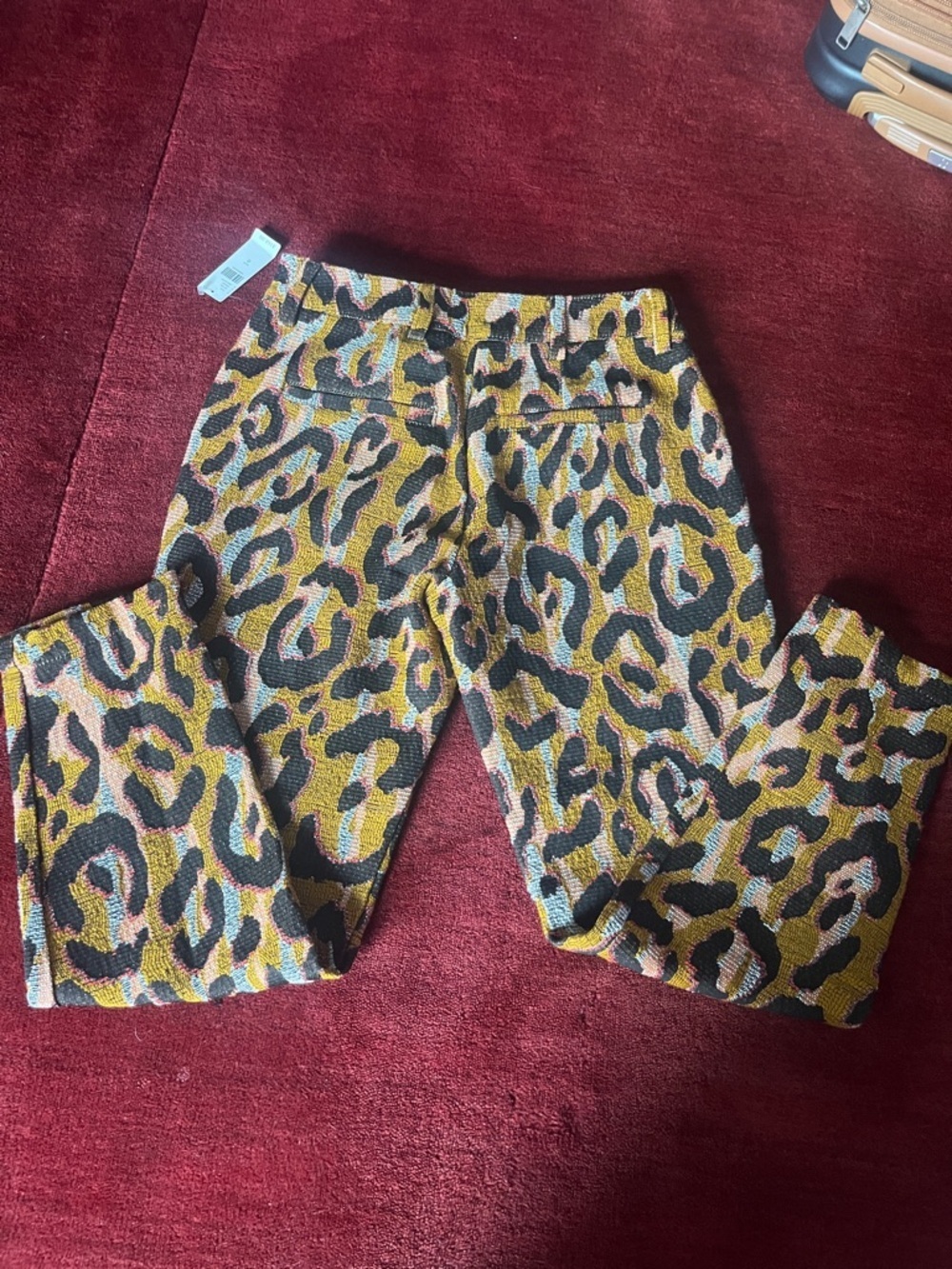Anthropologie 34 N 118 W Leopard Print Pants Tweed with Pockets - Picture 7 of 9